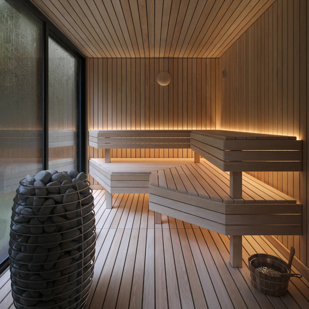 Friday night, five people, one sauna.