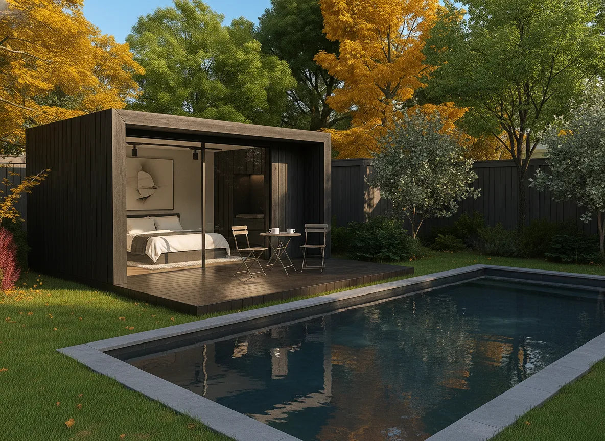 Changing area beside the pool inside a NOOK