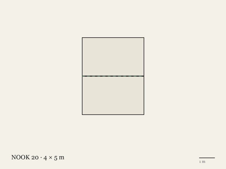 Floor plan of a 4 × 5 m NOOK 20