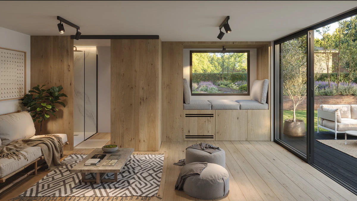 Visualisation of NOOK 20 with a bathroom and NOOK Corner