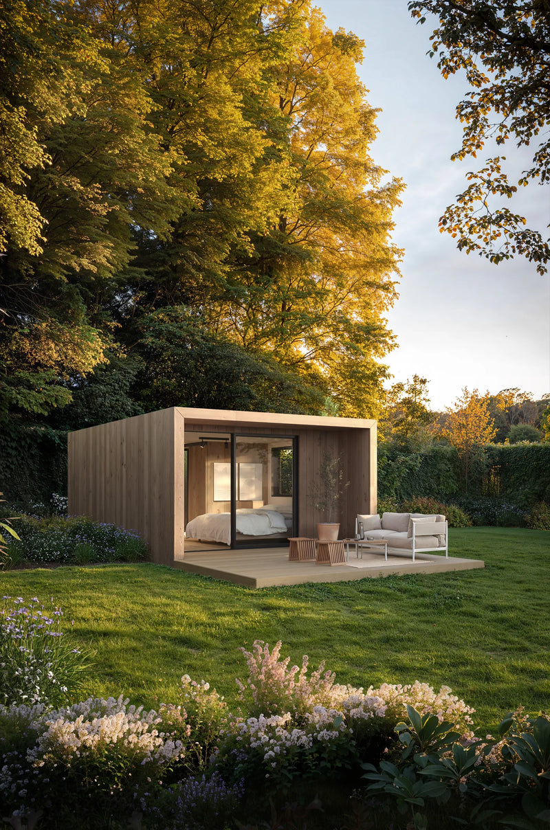 Visualisation of a NOOK 20 bedroom at dusk