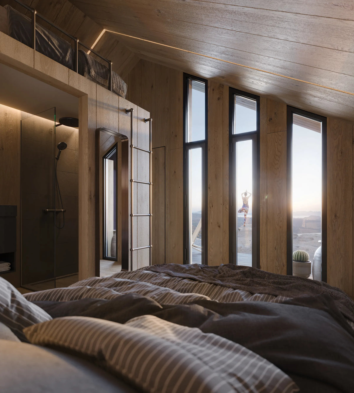 Visualisation of the Zenith bedroom and bathroom
